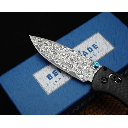 Benchmade Carbon Fiber 535 Folding Knife with Damascus Steel Blade