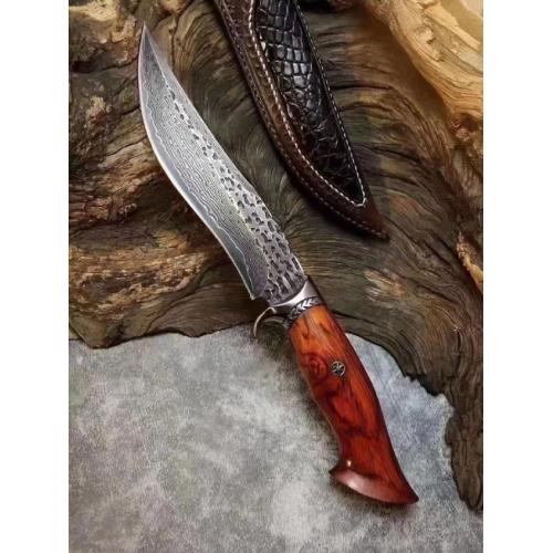 Red Feather Damascus Steel Tactical Knife