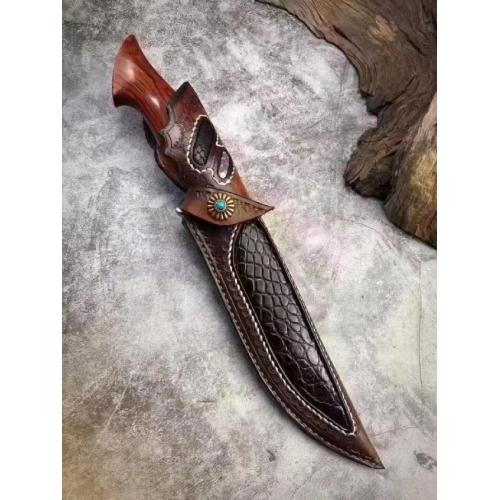 Red Feather Damascus Steel Tactical Knife