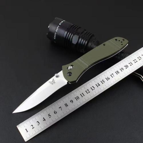 Benchmade 710D2 Folding Knife with Green G10 Handle