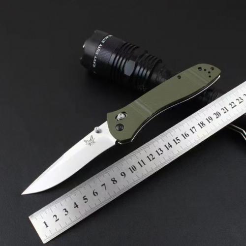 Benchmade 710D2 Folding Knife with Green G10 Handle