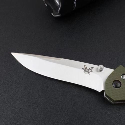 Benchmade 710D2 Folding Knife with Green G10 Handle