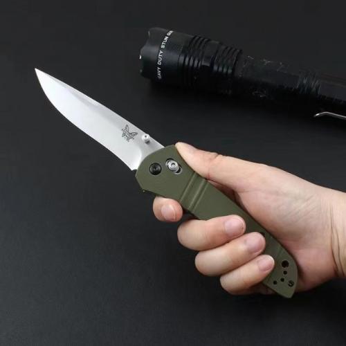 Benchmade 710D2 Folding Knife with Green G10 Handle