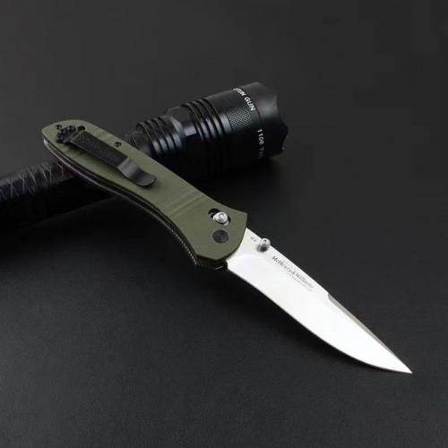 Benchmade 710D2 Folding Knife with Green G10 Handle