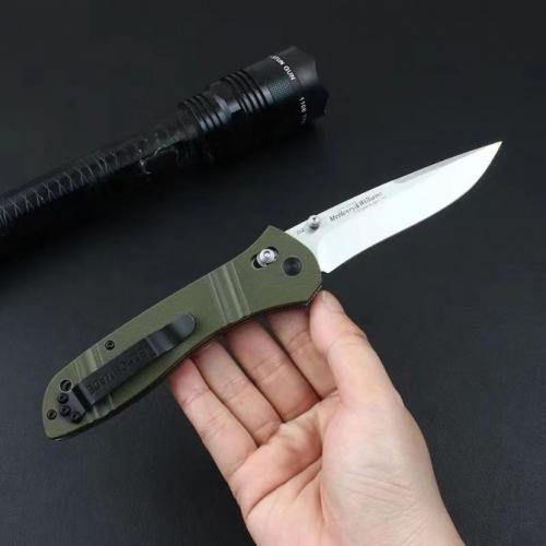 Benchmade 710D2 Folding Knife with Green G10 Handle