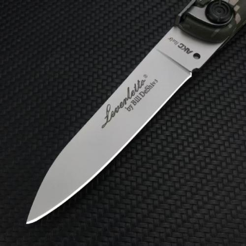 Camouflage AKC Spring-Assisted Knife with Durable Nylon Handle