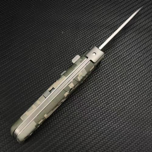 Camouflage AKC Spring-Assisted Knife with Durable Nylon Handle
