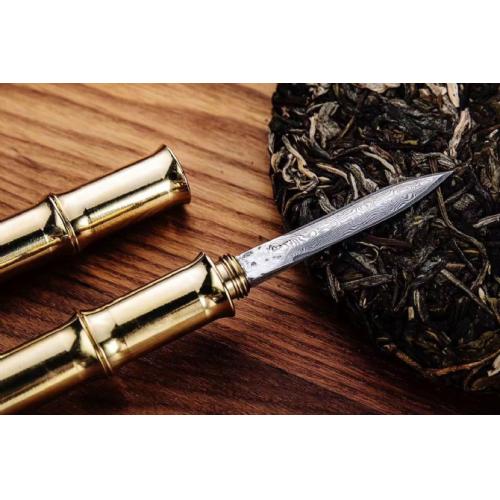 Introducing Our New Arrival: The Premium Damascus Brass Tea Knife (Sharpened)
