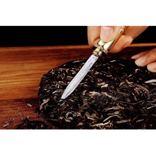 Introducing Our New Arrival: The Premium Damascus Brass Tea Knife (Sharpened)