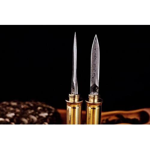 Introducing Our New Arrival: The Premium Damascus Brass Tea Knife (Sharpened)