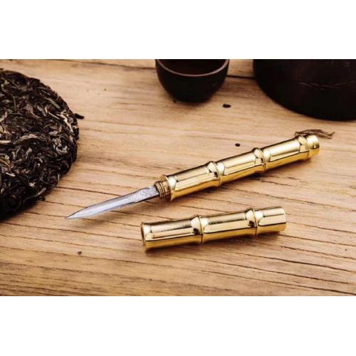 Introducing Our New Arrival: The Premium Damascus Brass Tea Knife (Sharpened)