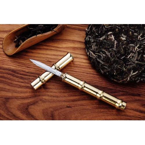 Introducing Our New Arrival: The Premium Damascus Brass Tea Knife (Sharpened)