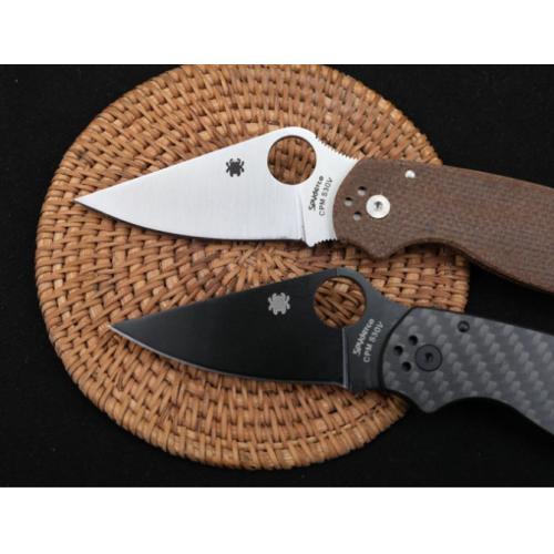SPYDERCO C223 Folding Knife with Carbon Fiber & Linen Handle
