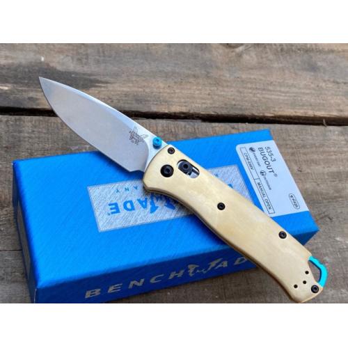 Butterfly 535 Brass Handle Folding Knife: A blend of elegance and precision, this knife features a durable brass handle 