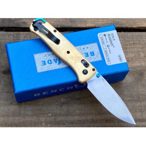 Butterfly 535 Brass Handle Folding Knife: A blend of elegance and precision, this knife features a durable brass handle 