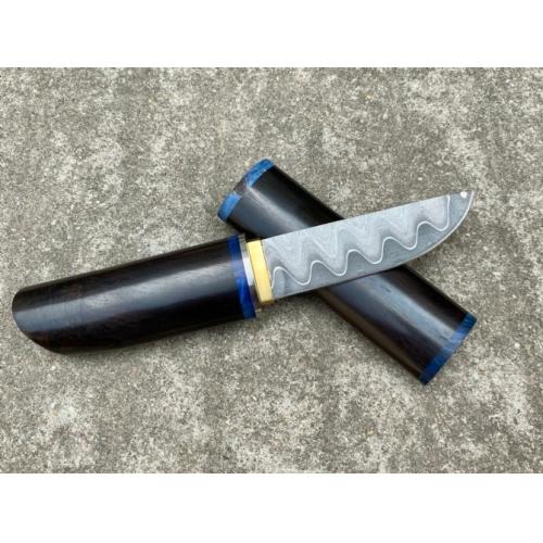 Miyamoto Samurai Knife - Crafted with Exquisite Purple Ebony Wood