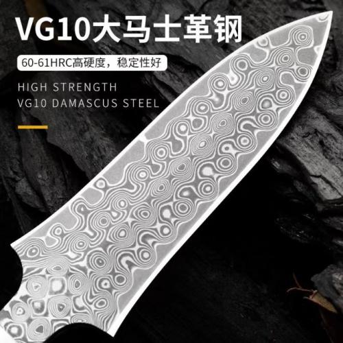 Sakura Push Dagger: Damascus Forged VG10 Steel
