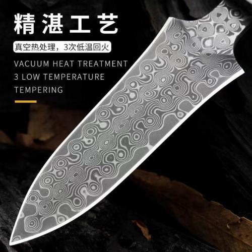 Sakura Push Dagger: Damascus Forged VG10 Steel