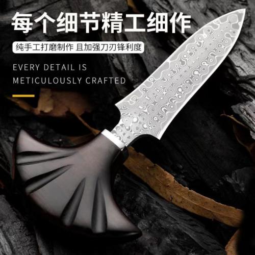 Sakura Push Dagger: Damascus Forged VG10 Steel