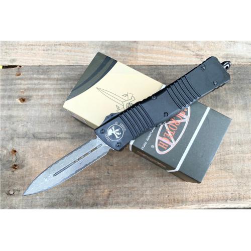 Replica Microtech Hellhound OTF Knife with Damascus Steel
