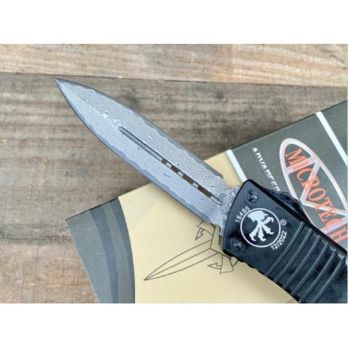 Replica Microtech Hellhound OTF Knife with Damascus Steel