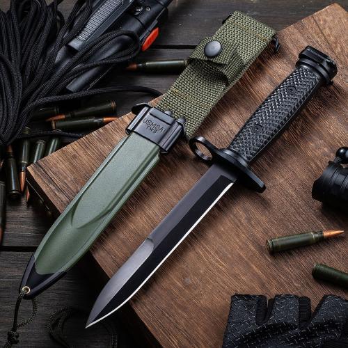 US Military Vietnam War M7 Bayonet with Black Blade