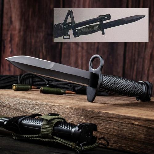 US Military Vietnam War M7 Bayonet with Black Blade