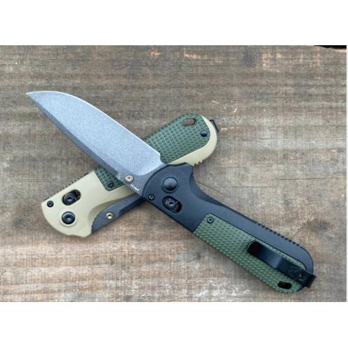 Benchmade 430BK Folding Knife (Black & Yellow Handle)