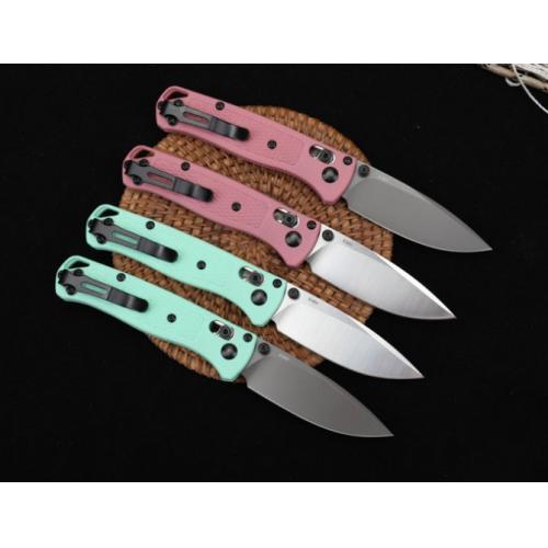 Butterfly 533 Folding Knife - Pink & Light Green Handle