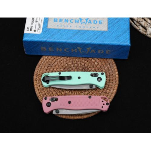 Butterfly 533 Folding Knife - Pink & Light Green Handle