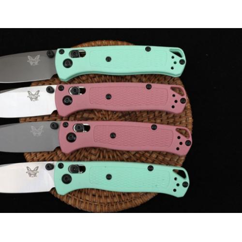 Butterfly 533 Folding Knife - Pink & Light Green Handle
