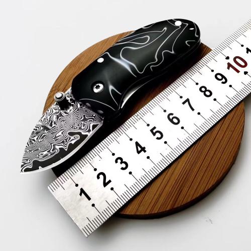 Little Fierce Spider Damascus Folding Knife