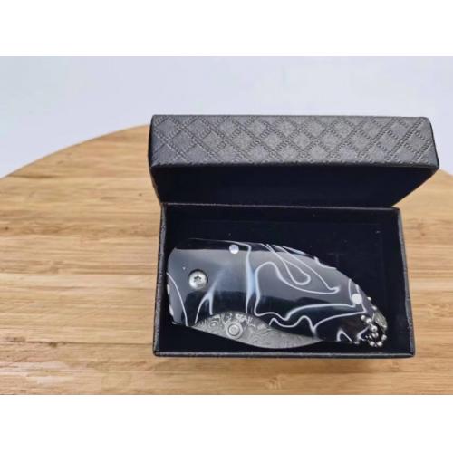 Little Fierce Spider Damascus Folding Knife
