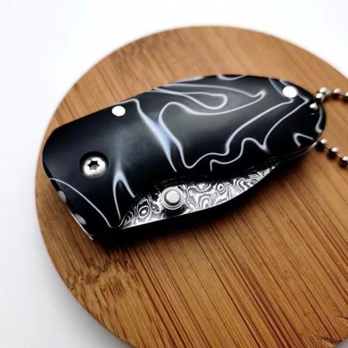 Little Fierce Spider Damascus Folding Knife