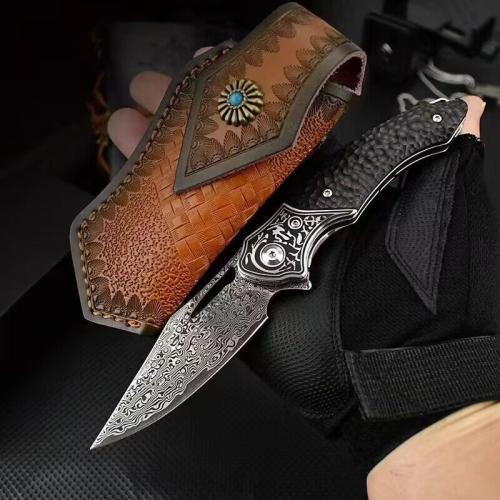 Canglong VG10 Damascus Folding Knife - Export Edition