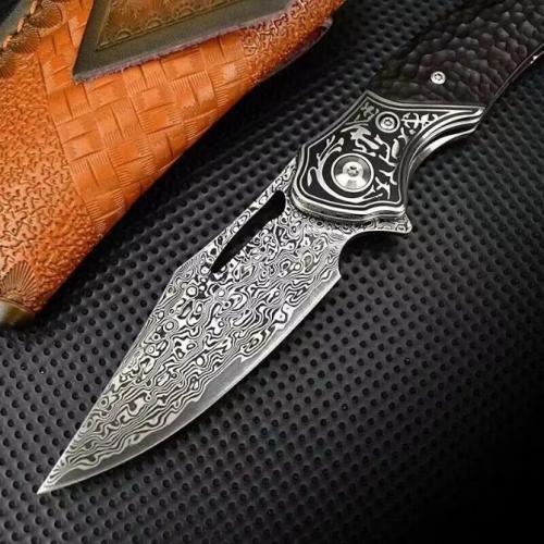 Canglong VG10 Damascus Folding Knife - Export Edition