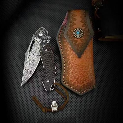 Canglong VG10 Damascus Folding Knife - Export Edition