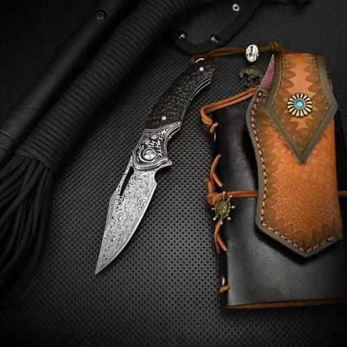 Canglong VG10 Damascus Folding Knife - Export Edition