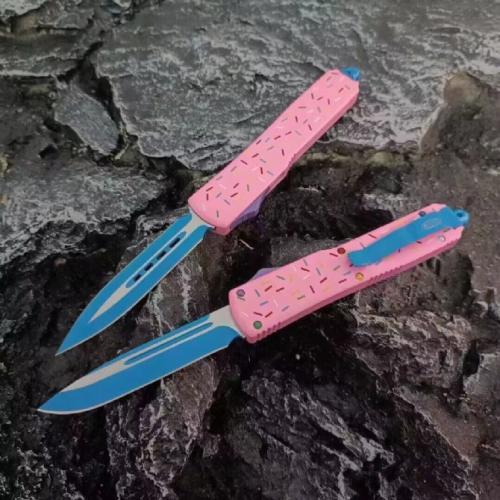 Introducing the Microtech TU85 Donut OTF Knife: a blend of precision engineering and playful design. This knife combines