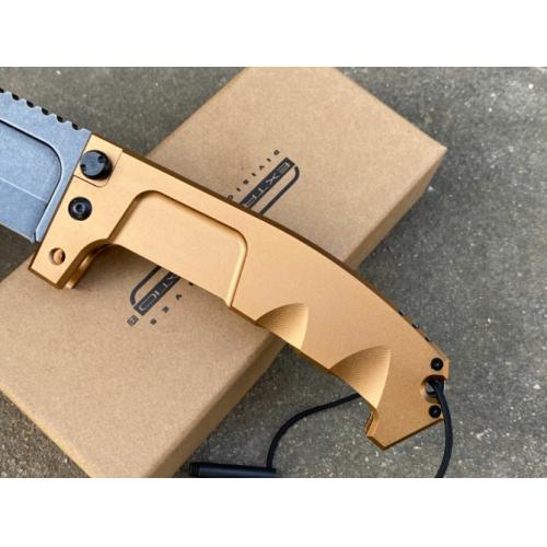 Extrema Ratio Raoll Survival Folding Knife with Yellow Handle