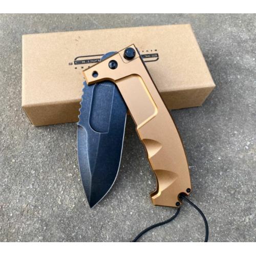 Extrema Ratio Raoll Survival Folding Knife with Yellow Handle