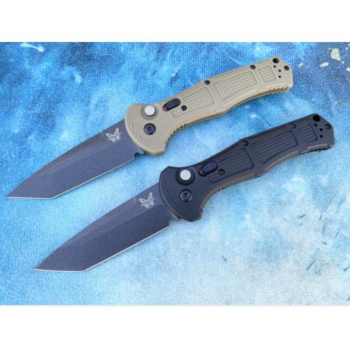 Butterfly 9071BK Claymore Side-Open Folding Knife with Nylon Fiber Handle - Plain Edge