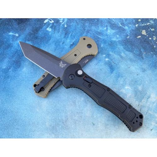 Butterfly 9071BK Claymore Side-Open Folding Knife with Nylon Fiber Handle - Plain Edge