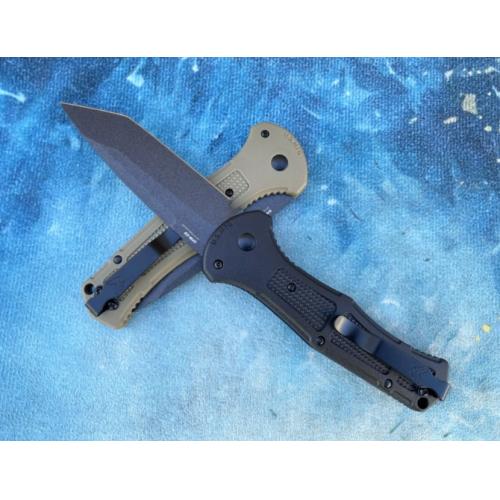Butterfly 9071BK Claymore Side-Open Folding Knife with Nylon Fiber Handle - Plain Edge