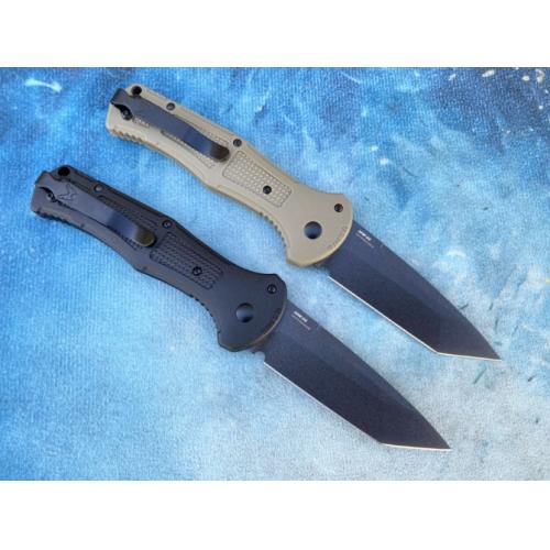 Butterfly 9071BK Claymore Side-Open Folding Knife with Nylon Fiber Handle - Plain Edge
