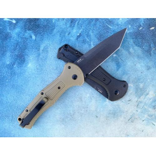Butterfly 9071BK Claymore Side-Open Folding Knife with Nylon Fiber Handle - Plain Edge