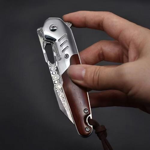 LUOKESI SULONG VG10 Damascus Quick-Open Folding Knife
