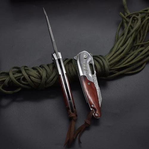 LUOKESI SULONG VG10 Damascus Quick-Open Folding Knife