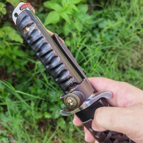 Ebony Samurai Short Sword: Dragon and Phoenix Edition
