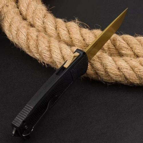 Introducing the new Benchmade 5370FE OTF Tactical Knife with a sleek black handle.